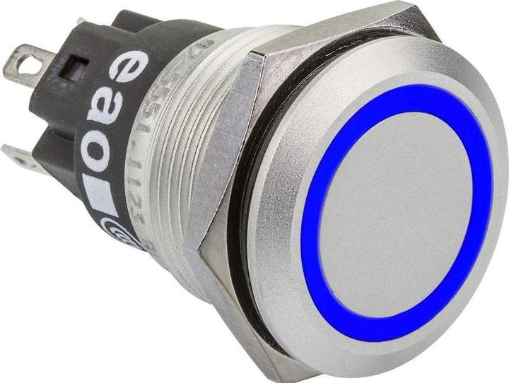 Produktbild EAO Switch 19mm aluminium 24V blue LED