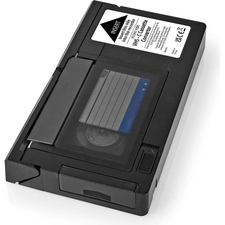 Thumbnail - Nedis VHS Converter Conversion: VHS-C to VHS Plug and Play Black, Netzwerk Switch, Schwarz
