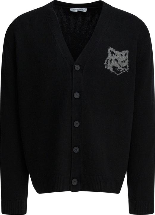 Produktbild Maison Kitsune Fox Head Intarsia Merino Cardigan (M)