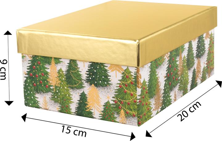 Actual product image Idena Geschenkbox Weihnachten Tannenbaum 20x15x9cm