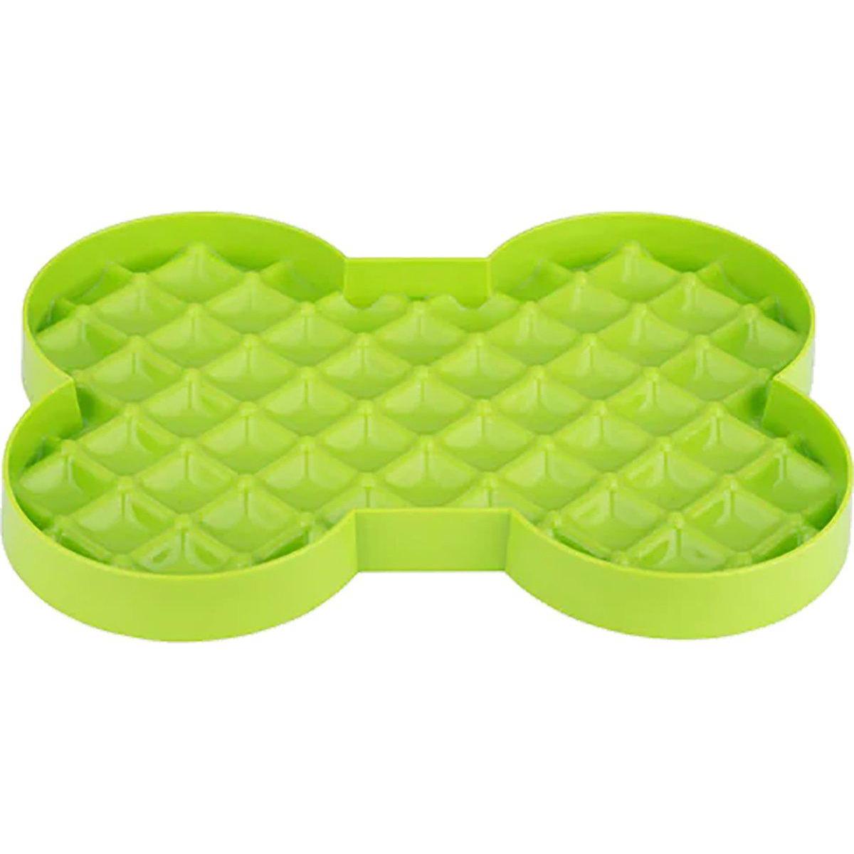 Thumbnail - LickiMat LICKI MAT - Dog Bowl Slow Feeder Plate Green 35X26X3Cm - (645.5402), Futternapf