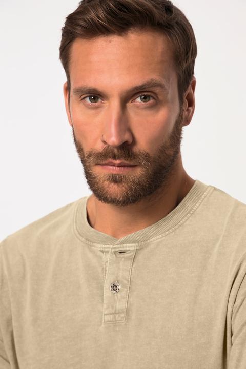 Produktbild JP1880 JP 1880 Langarm-Henley, Rundhals mit Knopfleiste (6XL)