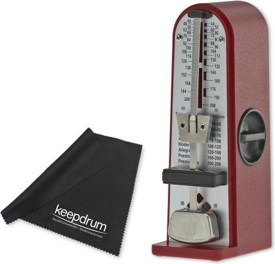 Wittner Metronom Taktell Piccolino Rubinrot mit Tuch (Metronom)