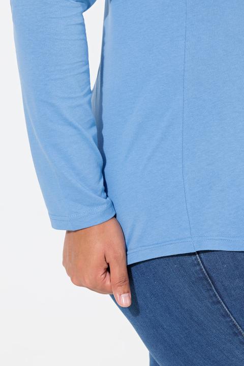 Produktbild Ulla Popken Shirt, Slim, V-Ausschnitt, Langarm (54)