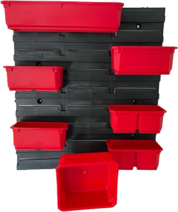 Image du produit Qbrick System Container Set Nr. 6 Paroi d'atelier 39 x 35 cm avec 8 récipients pour PRO Organizer 100 /