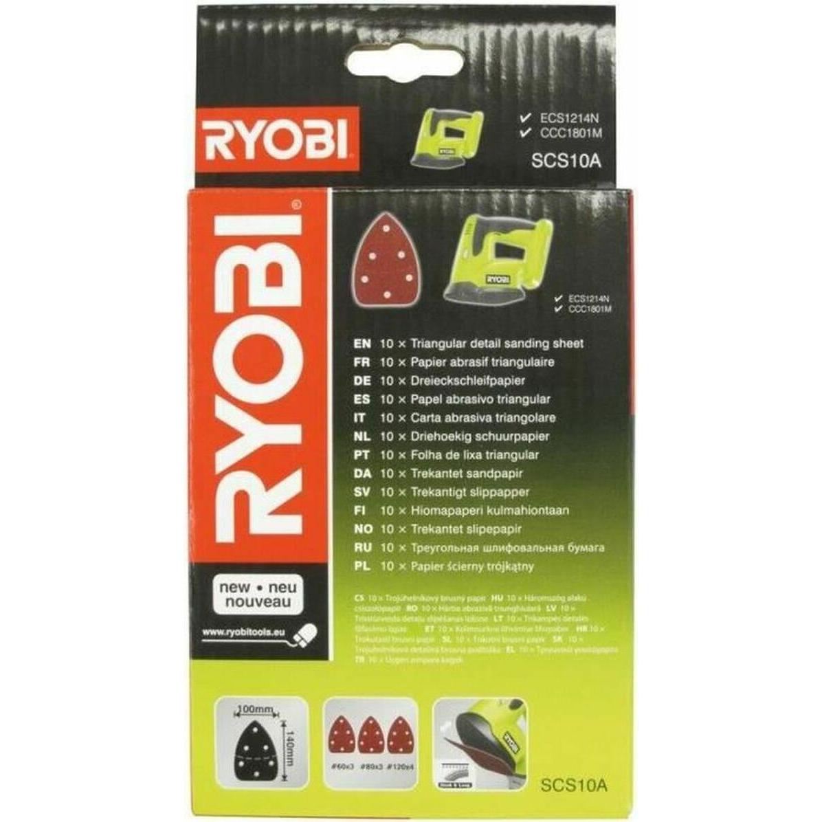 Ryobi, Abrasivi, Set di carta vetrata Delta 10 pezzi