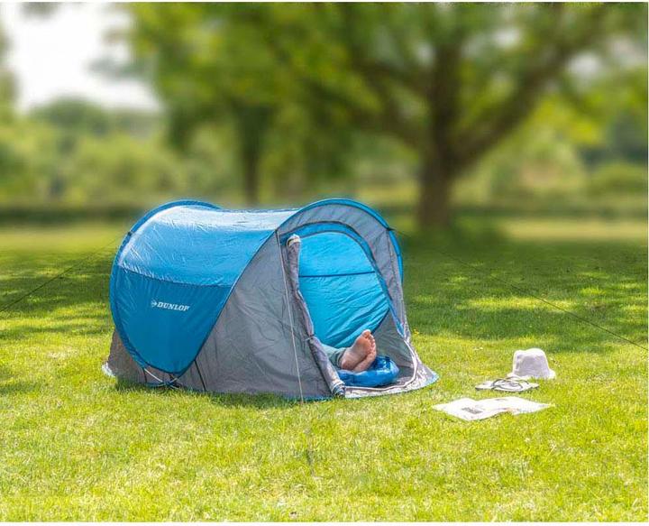 Produktbild Dunlop Pop-up Tent 2pers. 255x155x95 (Aufblasbares Zelt, 1.80 kg, 2 Personen)