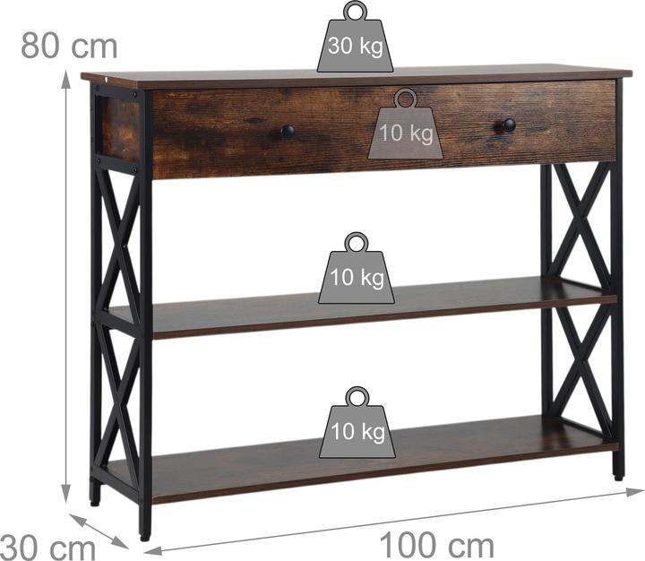Produktbild Relaxdays Konsolentisch (100 x 30 x 80 cm)