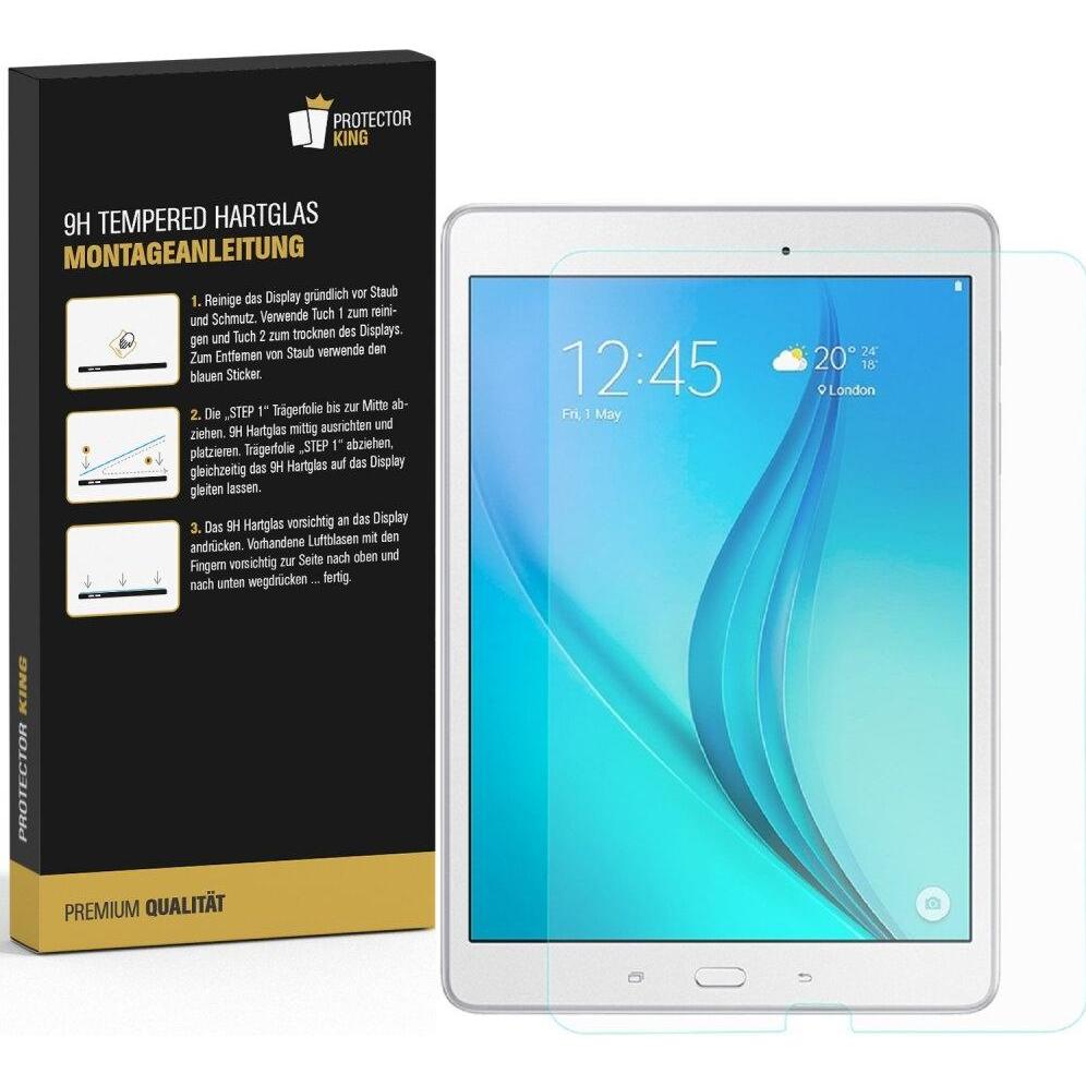 Thumbnail - Protectorking 1x echtes Tempered 9H Panzerhartglas 3D KLAR (1 Stück, Galaxy Tab E 9.6), Tablet Schutzfolie