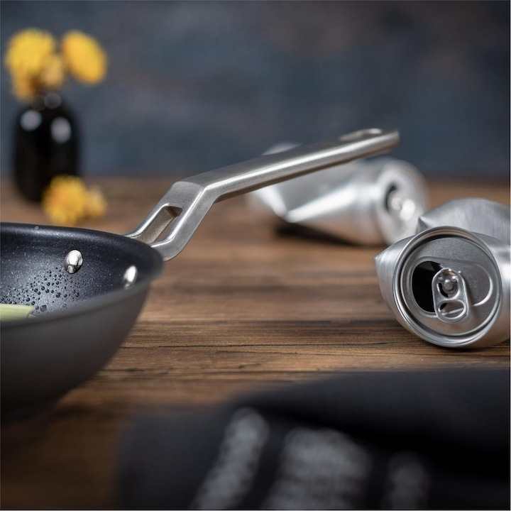 Actual product image Kuhn Rikon NEW LIFE PRO RECYCLING Frying Pan 24 cm (24 cm, Frying pan, Aluminium, Stainless steel)