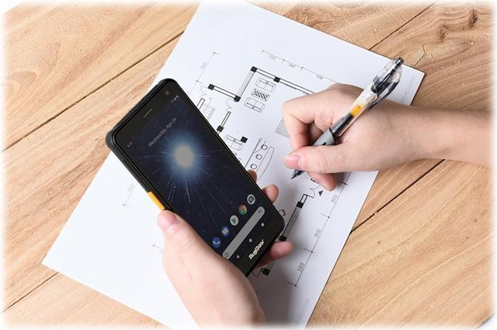 Actual product image Rug Gear RG655 (32 GB, Black, 5.50", Hybrid Dual SIM, 13 Mpx, 4G)