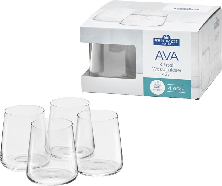 Bormioli Rocco Wasserglas Ava 430ml 4St (0.43 l, 4 x)