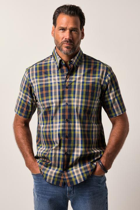 Produktbild JP1880 Karohemd, Halbarm, Buttondown-Kragen, Modern Fit (XL)