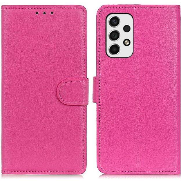 Thumbnail - MU Classic Litchi Leder Bookcover Series (Samsung Galaxy A53 5G), Smartphone Hülle, Rosa