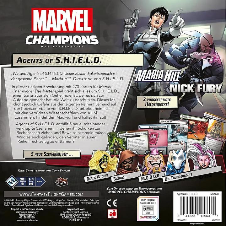 Produktbild Asmodée FFGD2951 - Marvel Champions Das Kartenspiel - Agents of S.H.I.E.L.D (Deutsch, 1 - 4 Spieler)
