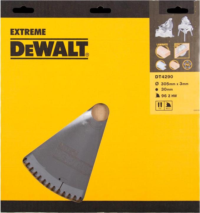 Produktbild DeWalt Stationärkreissägeblatt / Kreissägeblatt Extreme (305/30mm 96TFZ, extra feines Finish (Furnie