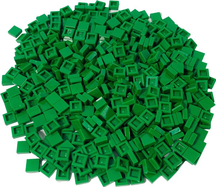 Produktbild LEGO 1x1 Fliesen Grün - 500 Stück - Green tile 3070b (LEGO Zubehör)