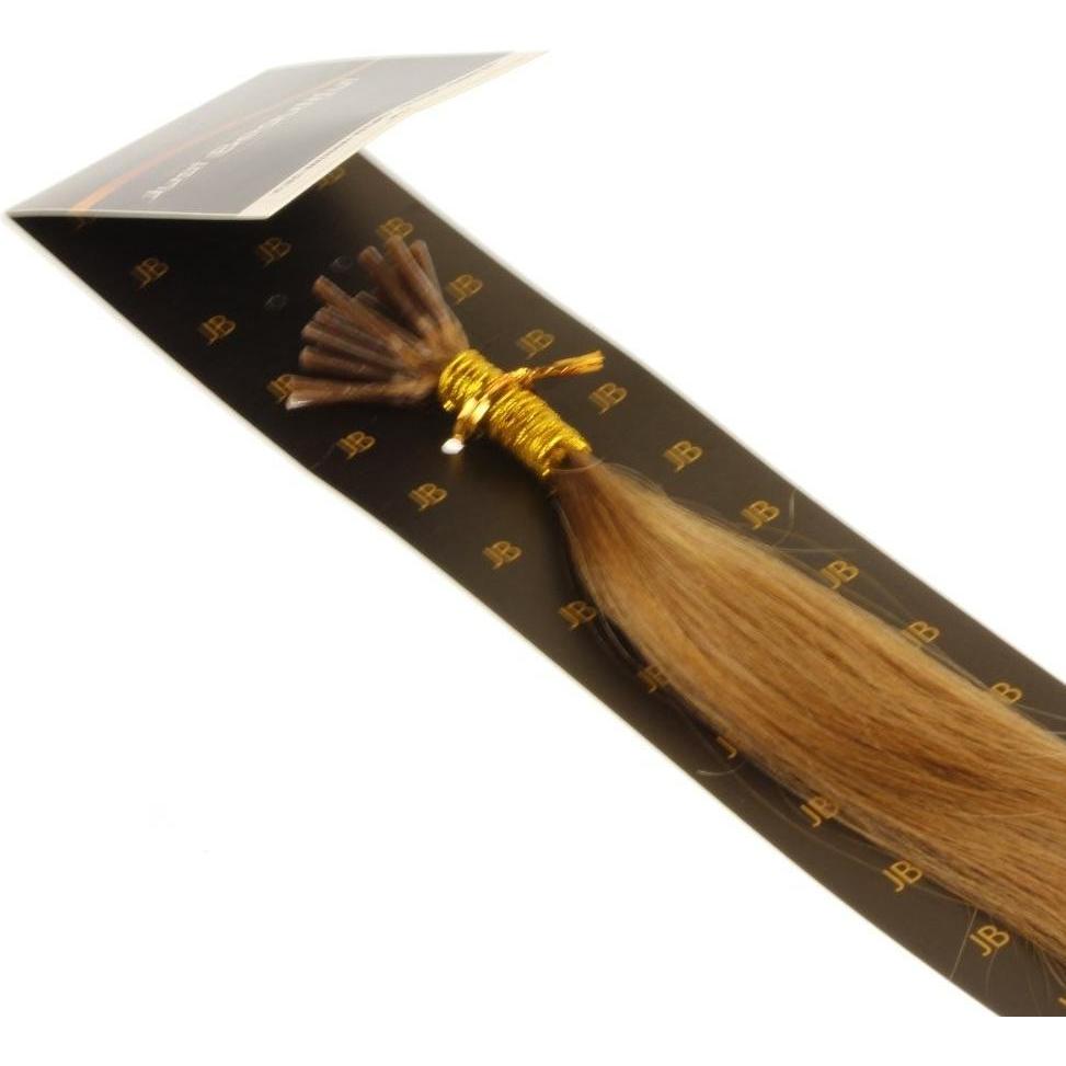 Hair2heart Microring I-Tip Extensions aus echtem Haar für schnelle Integration (14 dunkelblond, 50 cm) (A3813)