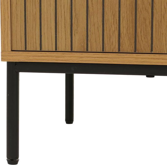Actual product image Mendler TV-Rack HWC-O39, Melamin MDF 56x150x40cm – natur (150 x 40 x 56 cm)