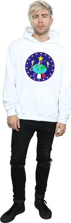 Actual product image Nasa Mens Classic Globe Astronauts Hoodie (S)