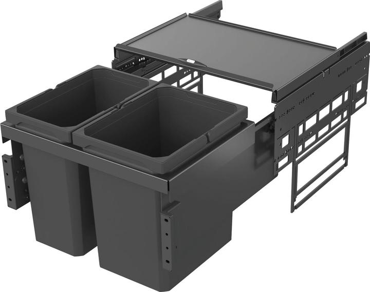 Actual product image Vauth-Sagel VS ENVI Space S waste separation system KB 500 mm 12/15.5 L lava grey (15.50 l)