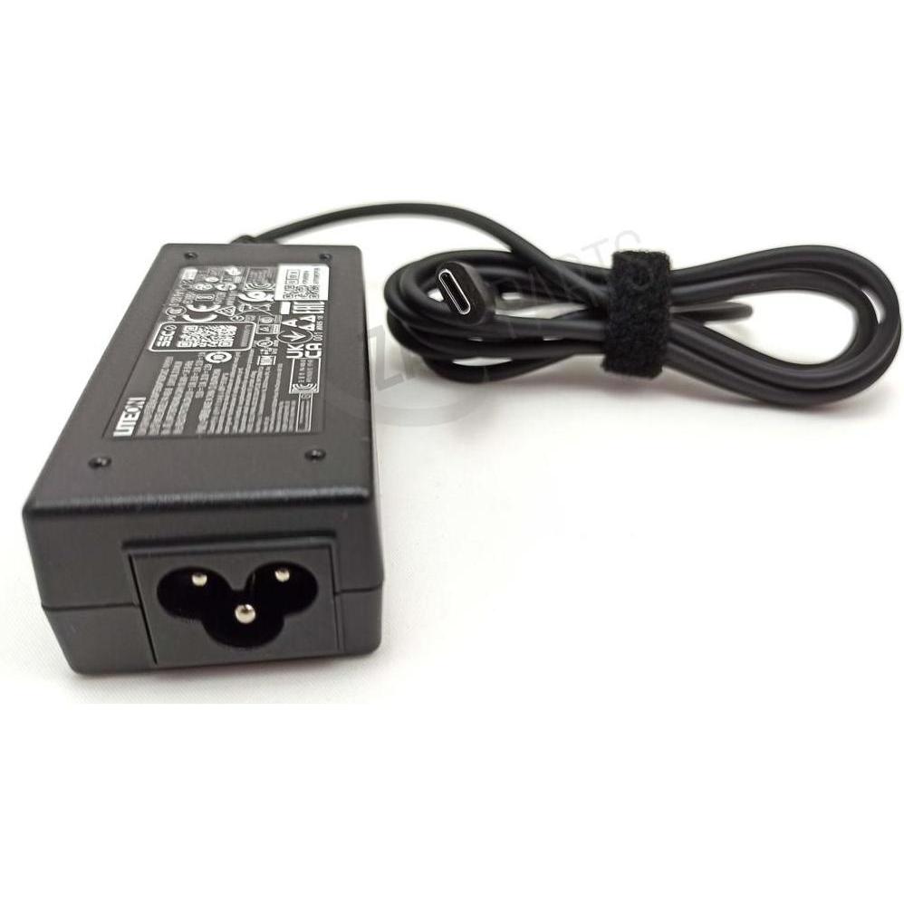 Acer AC Adaptor 45W Type C (Black) (45 W), Alimentatore per notebook, Nero