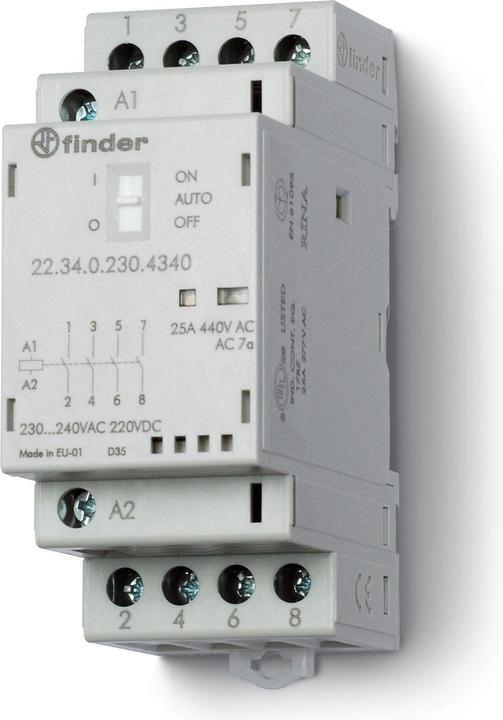 Produktbild Finder Schütze Serie 22 4x 25A 24V, Auto