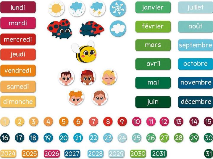 Immagine prodotto Janod Calendario magnetico (Francese, 3 - 6 anni)