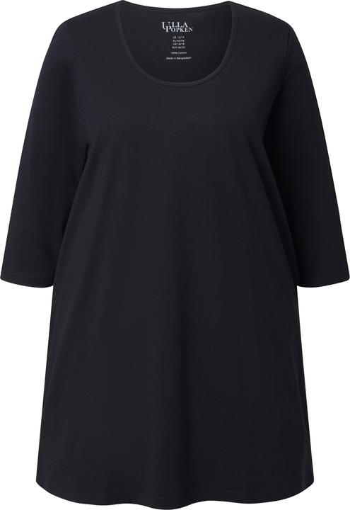Produktbild Ulla Popken Longshirt, A-Linie, Rundhalsausschnitt, 3/4-Arm (56)