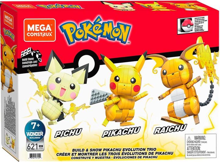 Image du produit Mega Construx Pokémon Coffret Trio Évolution Pikachu - Jeu de construction - Dès 7 ans
