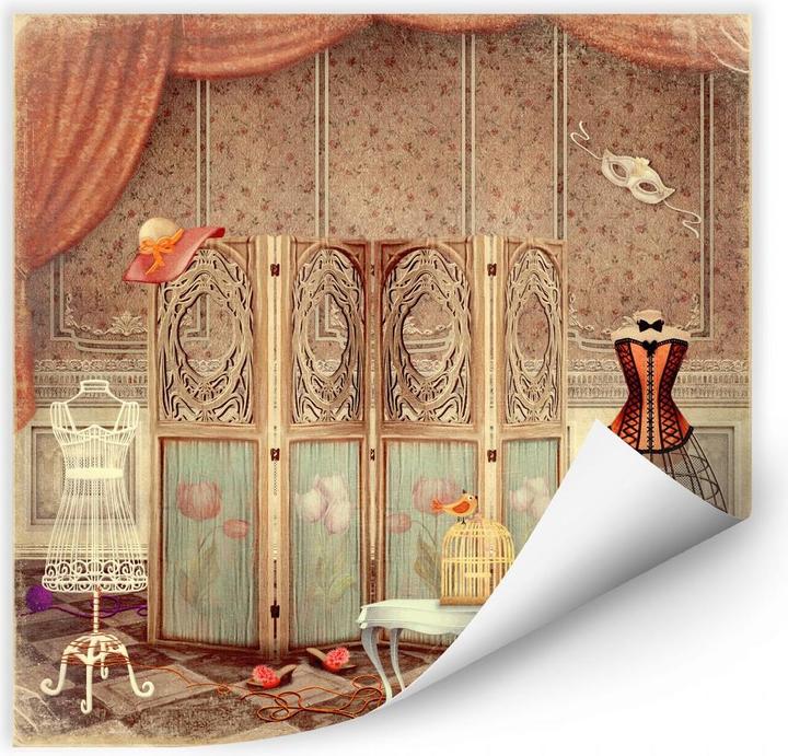 Actual product image Trenddeko Dressing room of a princess (50 x 50 cm)