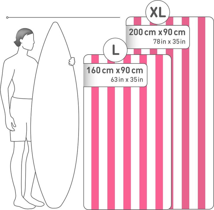Image du produit Fit-Flip Strandtuch XXL Mikrofaser schnelltrocknendes Badetuch 200x90cm (200 x 90 cm)