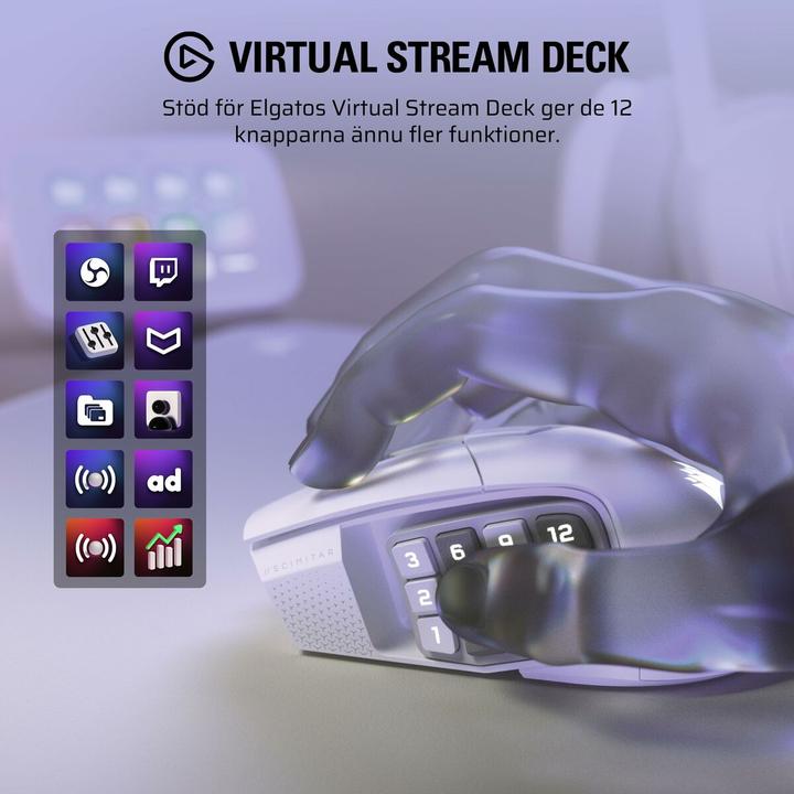 Actual product image Corsair Gaming-Maus Scimitar Elite Wireless SE, Maus Features (Wireless)