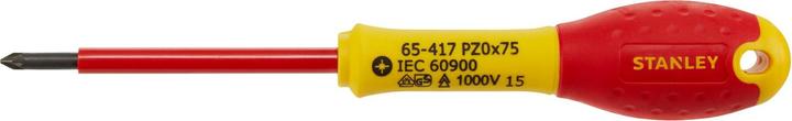 Produktbild Stanley Schraubendreher FatMax isoliert PZ0 75mm (Pozidriv-Kreuzschlitz (PZ))