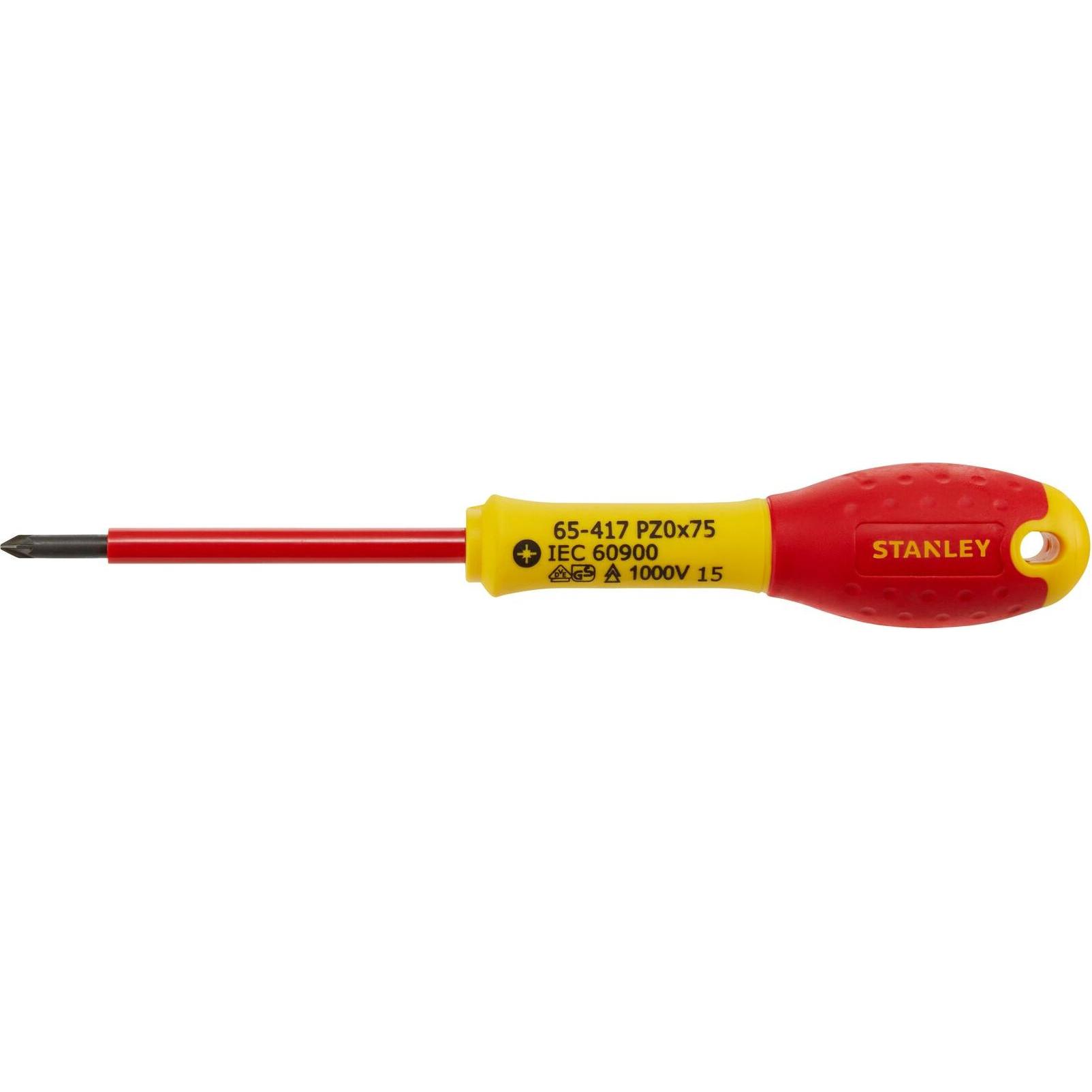 Stanley, Schraubenzieher, Schraubendreher FatMax isoliert PZ0 75mm (Kreuzschlitz)