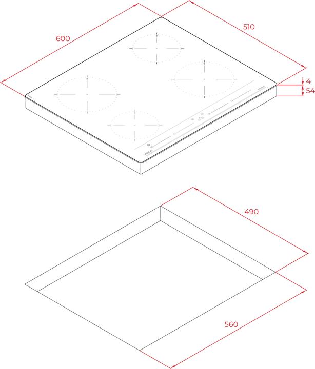 Actual product image Teka IBC 64010 BK MS induction hob (60 cm, Induction hob)