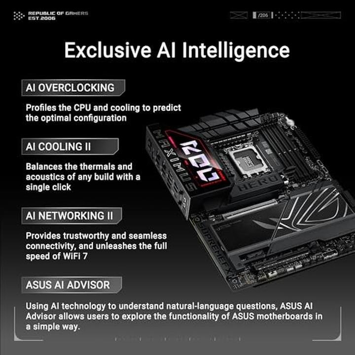 Produktbild ASUS ROG MAXIMUS Z890 HERO (Intel,1700,DDR5,ATX) (90MB1ID0-M0EAY0) (LGA 1851, Intel Z890, ATX)