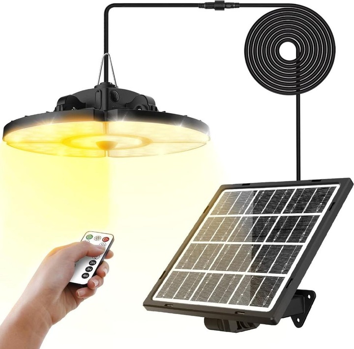 Produktbild Lumina Swiss Solar LED Hängeleuchte mit Fernbedienung (600 lm, IP54)