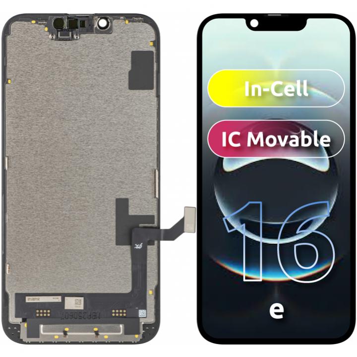 Produktbild JK Display Unit fur iPhone 16e, In-Cell IC Version, Black (Display, Apple iPhone 16e)