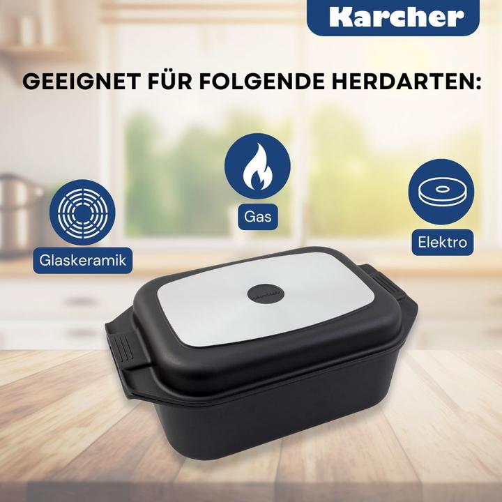 Image du produit Karcher Rôtissoire 2 en 1 Noir (Cocotte + faitout, Fonte d'aluminium)