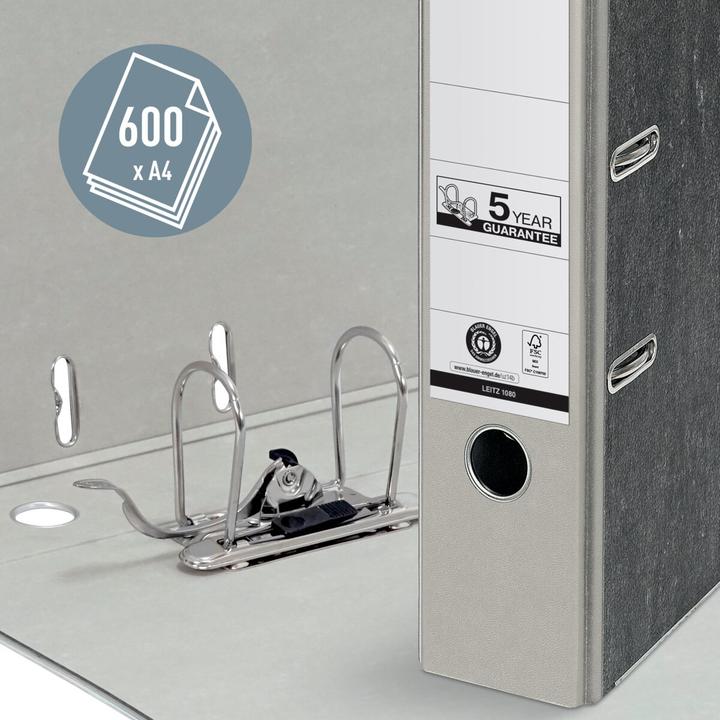 Produktbild Leitz Ordner 1080/1050, DIN A4, Rückenbreite 52 oder 80 mm (A4, 80 mm, 20 Stück)