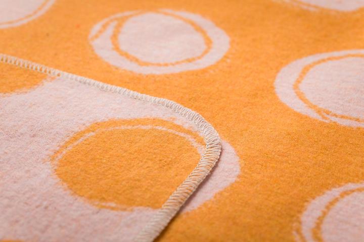 Actual product image David Fussenegger Babydecke Happy Faces mS orang (90 x 70 cm)