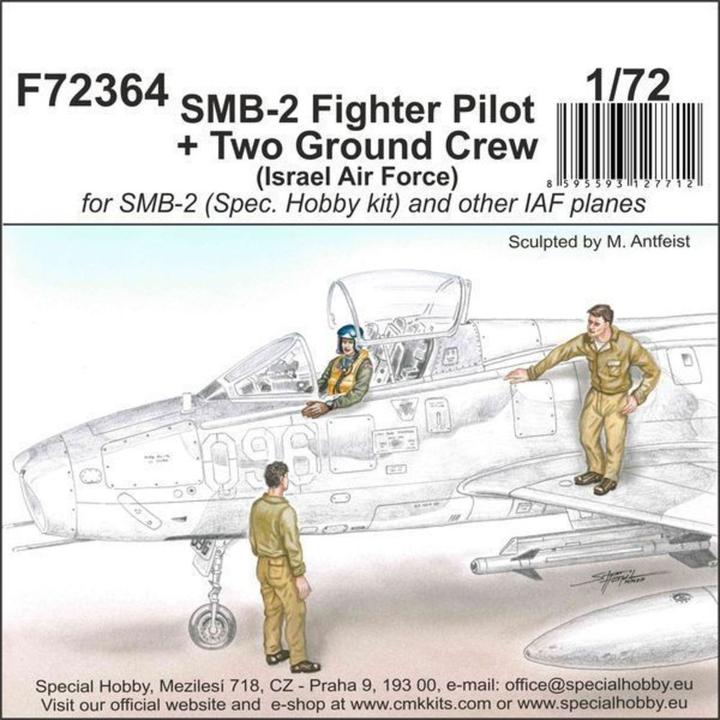 Actual product image CMK SMB-2 Fighter Pilot + Two Ground Crew (Israel Air Force)