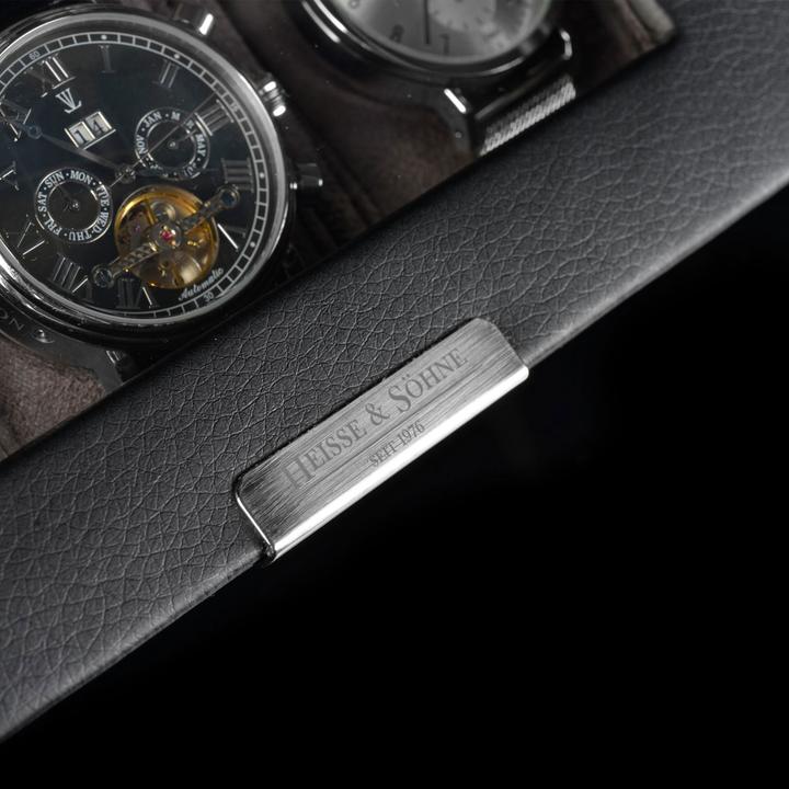 Actual product image Heisse & Söhne Stackable Jewelry Box Mirage L - Top: Watch Box for 6 Watches - Black
