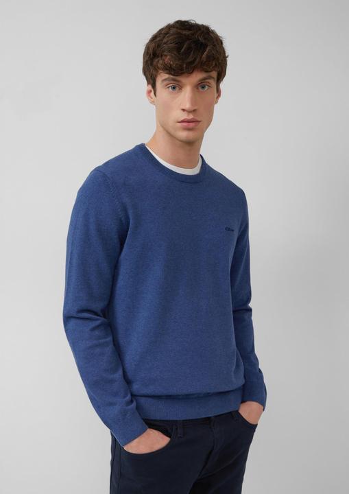 Produktbild s.Oliver Strickpullover Baumwollpullover mit Logo-Stickerei (XL)