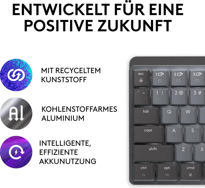 Immagine prodotto Logitech MX Mechanical Mini for Mac (DE, Senza fili)