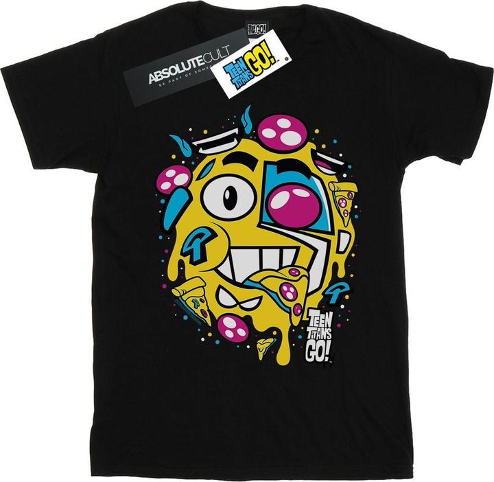 Teen Titans Go Pizza Face Maglietta Ampia Donna (M)