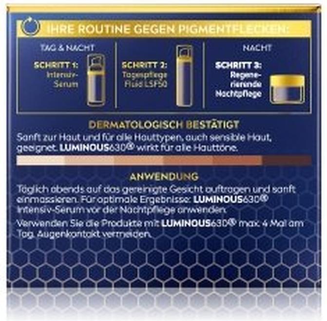 Actual product image NIVEA Cellular Luminous630 Anti-Pigmentflecken Nachtcreme (50 ml, 24h cream)