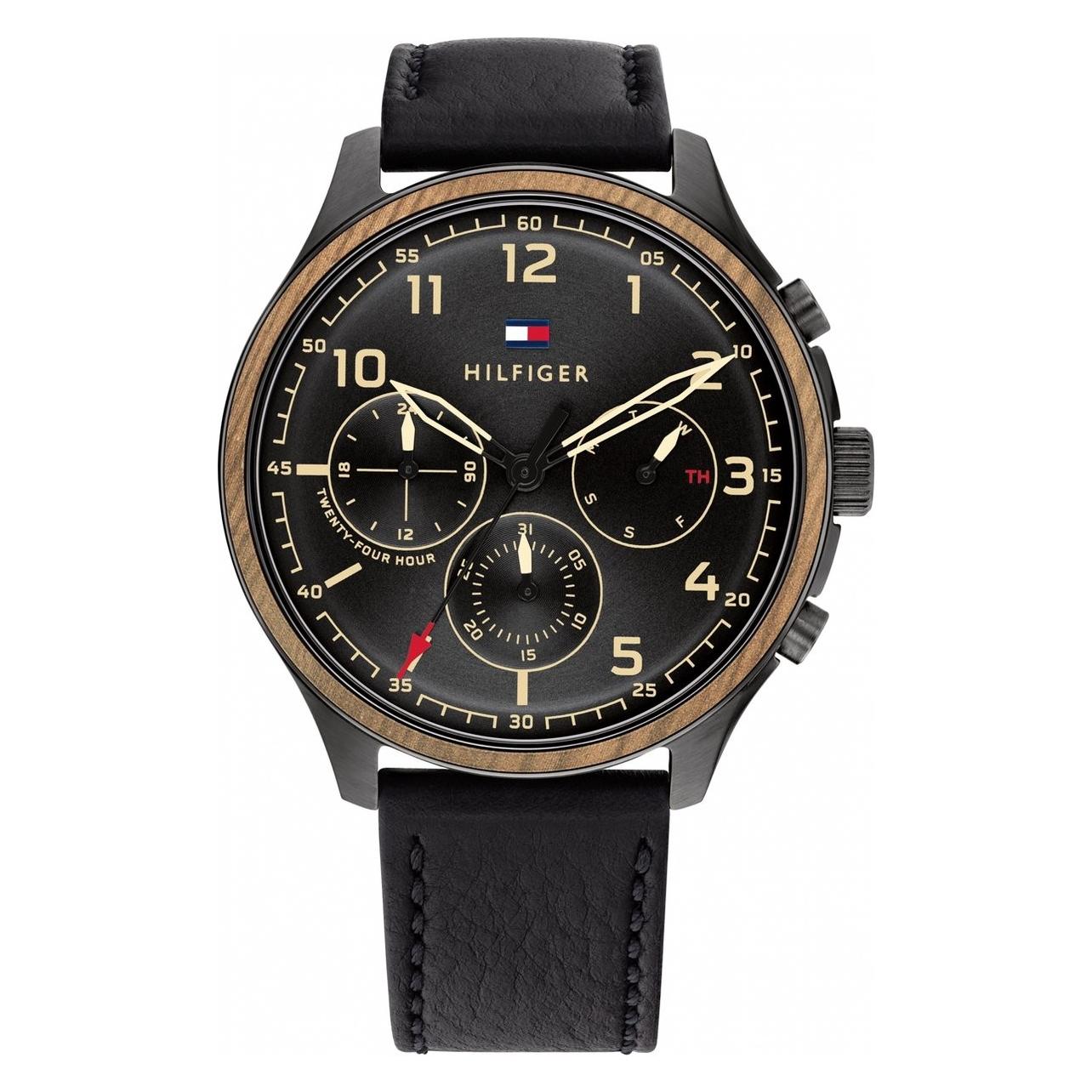 Tommy Hilfiger, Armbanduhr, Asher, Schwarz, (Analoguhr, 45 mm)