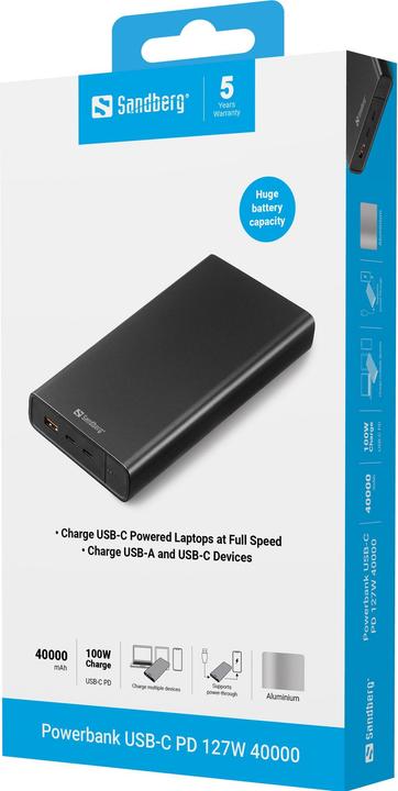 Produktbild Sandberg Powerbank (40000 mAh, 100 W, 148 Wh)